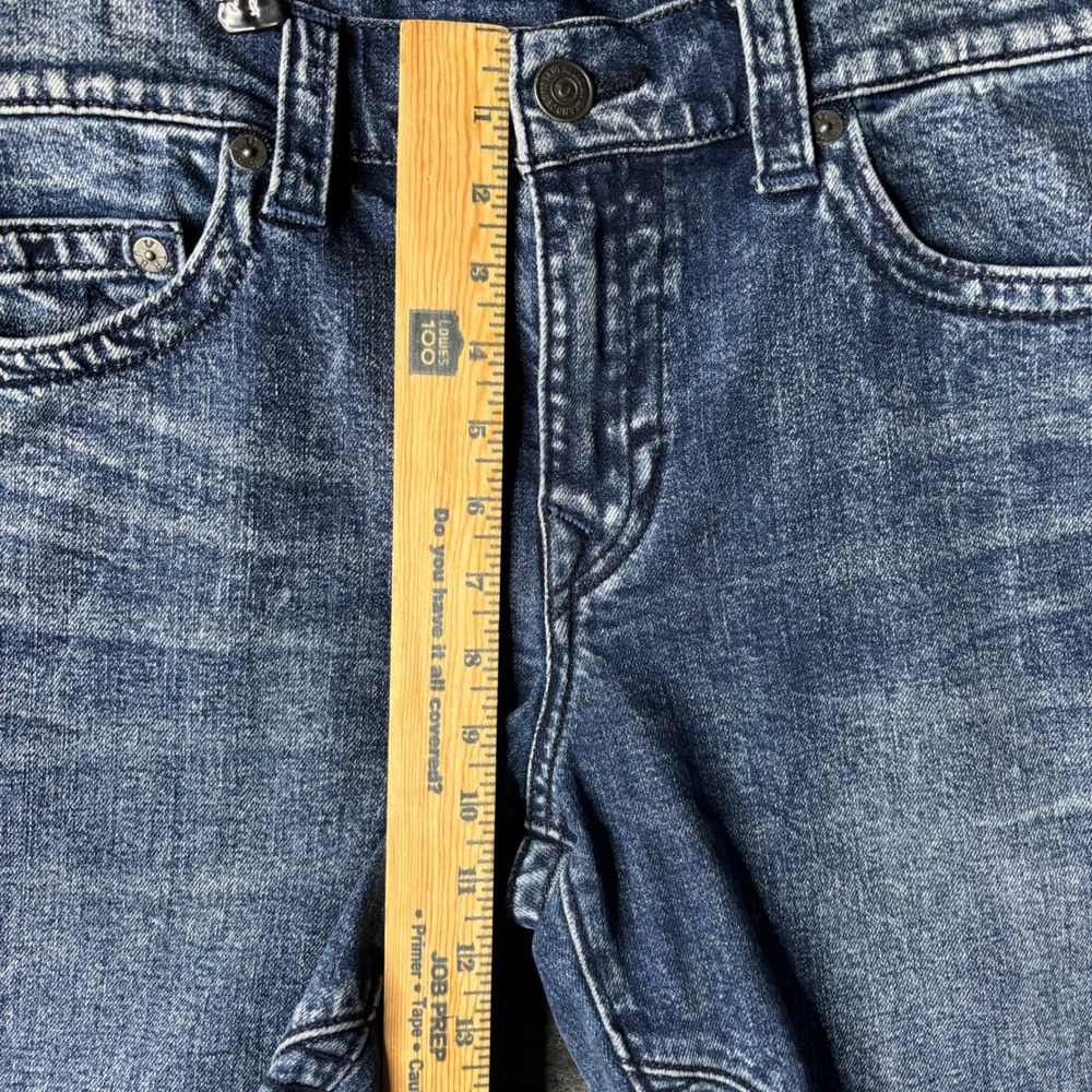 Y2K True Religion Geno Relaxed Slim Denim Shorts Mens 34 Blue Acid Wash Raw Hem - Picture 6 of 10